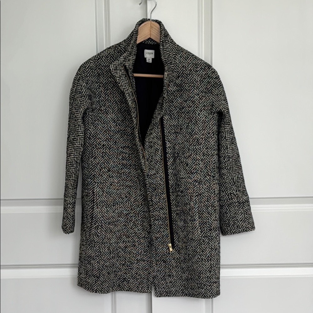 J. Crew Black and White Trench Coat Timeless Style